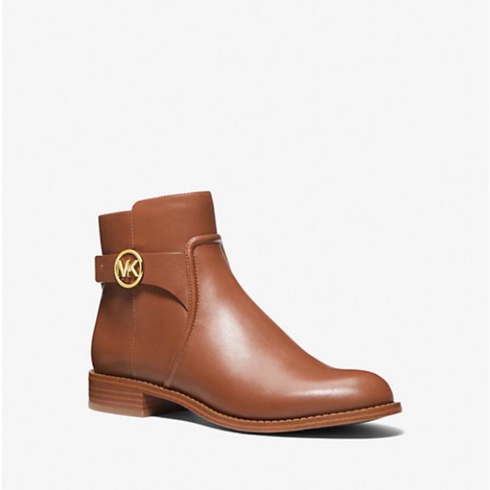 Michael Kors Tan Ankle Booties with Gold Accent